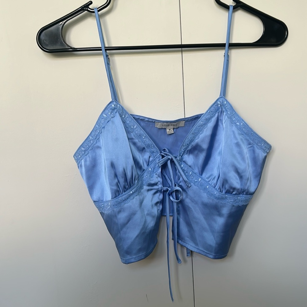 Blue Cami crop top
